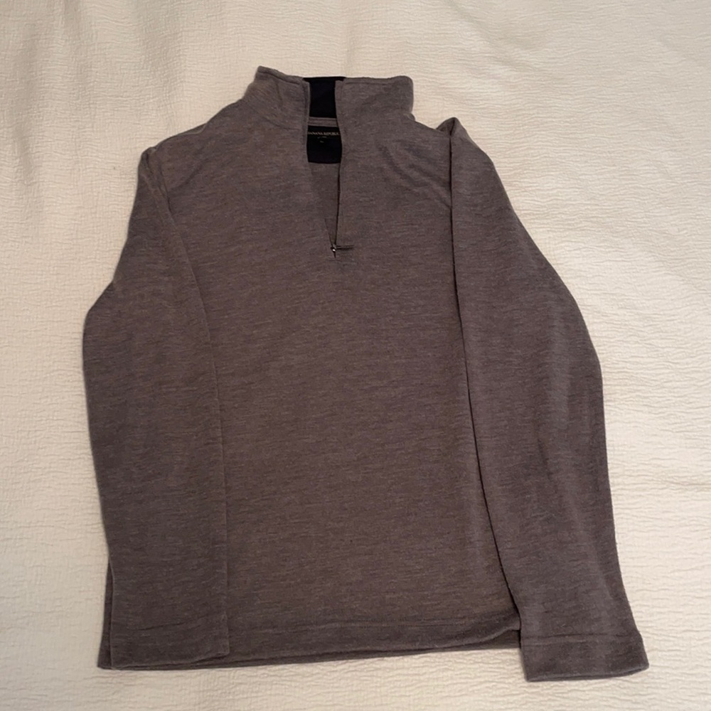 Banana Republic Gray Quarter Zip